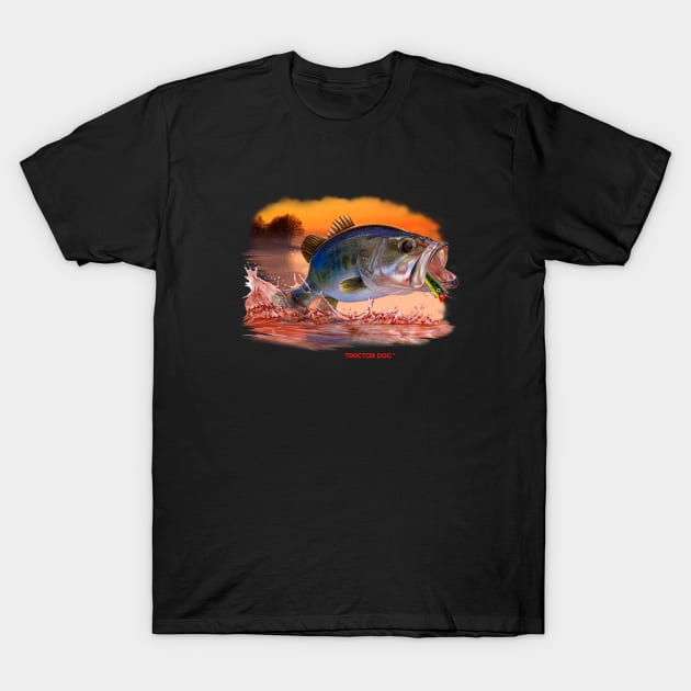 Largemouth Bass T-Shirt by tractordog